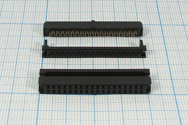 Разъем (IDC) IDC2-36 розетка, шаг P2.0x2.0, контакты 36HP, на шлейф, IDC2-36