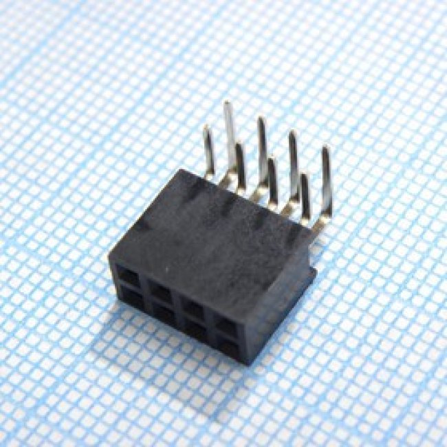 DS1024-2X4R2, (PBD-08R), Гнездо на плату 2.54мм