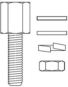 160-000-013R031, D-Sub Tools &amp;amp; Hardware 4-40 FEMALE SCREWLCK NICKEL PLATING