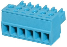 TBP02P1-381-06BE, Pluggable Terminal Blocks Terminal block, pluggable, 3.81, plug, 6 pole, slotted screw, blue