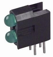 5680F5_5, LED Circuit Board Indicators GREEN DIFFUSED BI-LEVEL