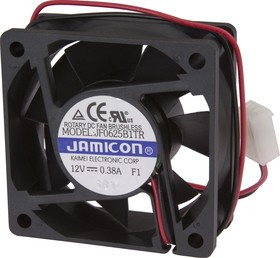 JF0625B1TR, Вентилятор 12В, 60х60х25мм, подшипник качения 6000 об/мин (OBSOLETE) JF0625B1TR, Вентилятор 12В, 60х60х25мм, подшипник качения 6000 об/мин (OBSOLETE)