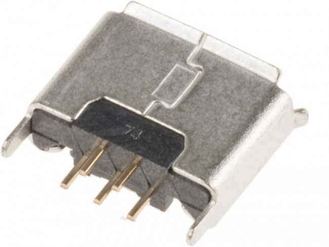 614105150621, Straight, Through Hole, Socket Type Micro AB 2.0 USB Connector