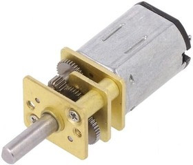 FIT0094, Двигатель DC, с редуктором, 6ВDC, 50 1, Двусторон.вал нет, 350мА