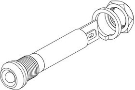MPC6-1RD12V, LED Panel Mount Indicators 3mm Red Diff. Lens IP54 Panel Mnt. Ind.