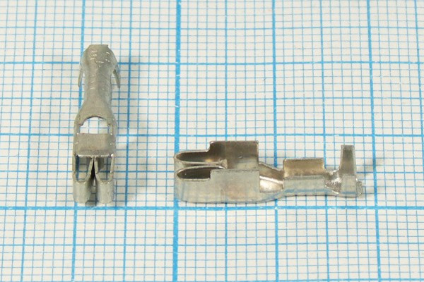 Клемма розетка, 3,3x4,5x5,3, 0,5-1,0мм2, латунь