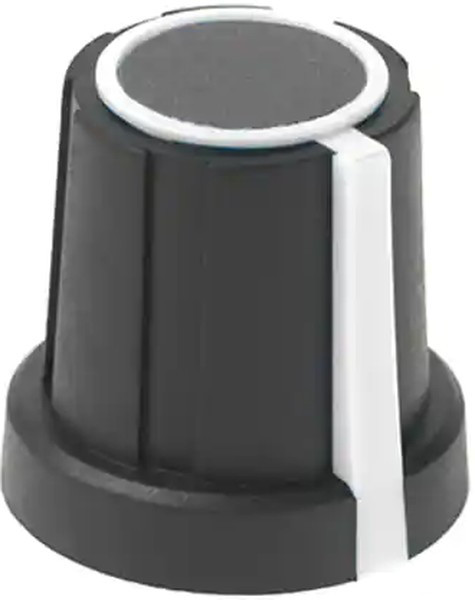 1106-W, CONTROL KNOB, TPE, D-SHAFT, 18.5MM