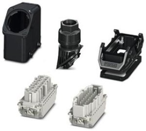 1407712, Heavy Duty Power Connectors HC-EVO-B16PT-BWD-HH M25-PLRBK
