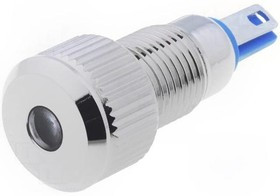 GQ8F-D/R/24, Индикат.лампа: LED, плоский, 24ВDC, Отв: d8мм, IP67, под пайку