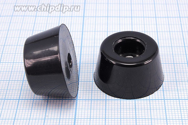 RL-SR-25x20x13, Ножка приборная коническая, армированная шайбой, ø25мм, высота 13мм; Q-15723 ножка прибор 25x13\h- 6,5/отв 5,0\резин\конус\ RL-SR-25x20x13, Ножка приборная коническая, армированная шайбой, ø25мм, высота 13мм; Q-15723 ножка прибор 25x13\h- 6,5/отв 5,0\резин\конус\