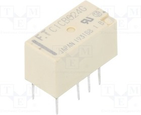 FTR-C1CB024G, Реле: электромагнитное, DPDT, Uобмотки: 24ВDC, 0,3A/125ВAC, 2A