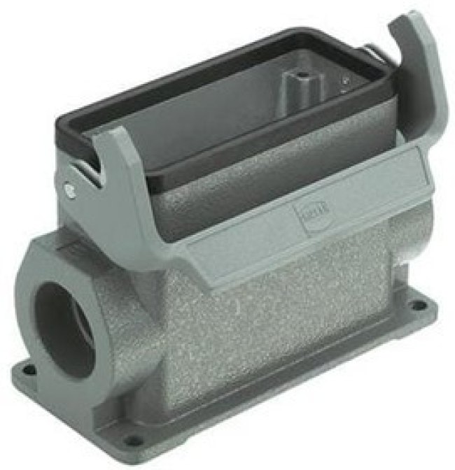 09300160250, Heavy Duty Power Connectors SURFACE MOUNTING HSG HAN 16B 1 SIDE ENTRY