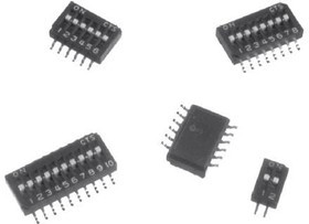 218-4LPSTF, DIP Switches / SIP Switches 4 pos. low profile Btm Seal Tape Off