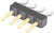 TSM-104-01-L-SH, TSM Series Right Angle Surface Mount Pin Header, 4 Contact(s), 2.54mm Pitch, 1 Row(s), Unshrouded