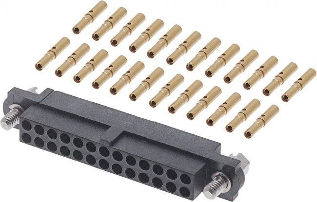 M80-4612405, Headers &amp; Wire Housings 24P DIL CRIMP FEMALE JACKSCREW DATAMATE