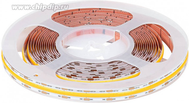 ML-R504-COB-Y-S, Лента светодиодная COB, желтый, 12В, 12Вт/м, 504д/м, 305лм/м, IP20, 10мм, 1м