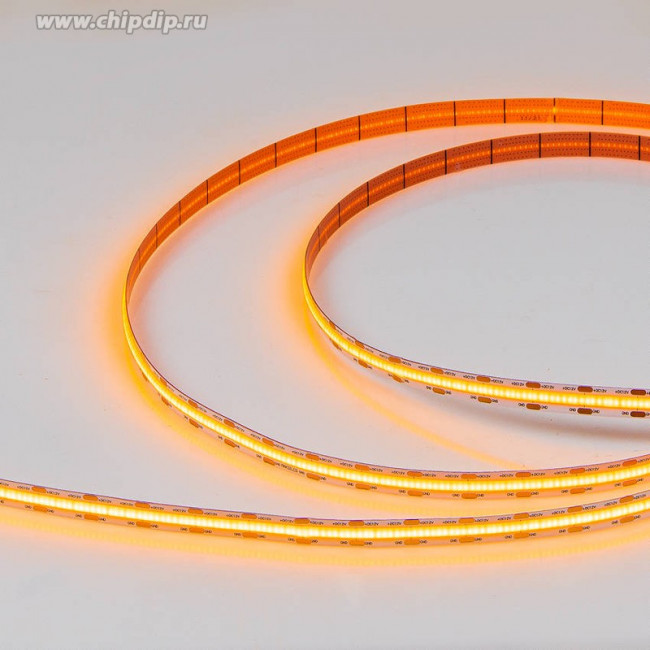 ML-R504-COB-Y-S, Лента светодиодная COB, желтый, 12В, 12Вт/м, 504д/м, 305лм/м, IP20, 10мм, 1м