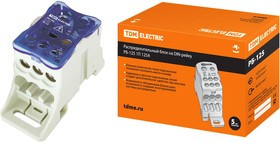 Распределительный блок на DIN-рейку РБ-125 1П 125А (1х35+1x16/6x16) TDM