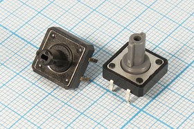 Переключатель тактовый 12x12x12 мм, высота над корпусом 8.0мм, NO, черный, 4PF, TS-1212A; №1458 ПКнТакт 12x12x12\h 8,0\\NO\чер\4PF\\TS-1212A