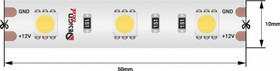 DesignLed Лента светодиодная LUX, 5050, 60 LED/м, 14,4 Вт/м, 12В, IP65, Холодный белый (6000K) 000518
