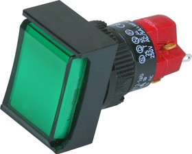 D16LMT2-1abHG, Кнопка с подсветкой 250В/5А