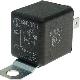 98.3777-10, Реле 4-контактное с кронштейном 12В 30А