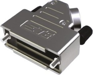 2-2198618-5, ADK Series ABS Right Angle D Sub Backshell, 25 Way, Strain Relief