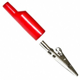 BU-P2240-2, Test Clips ALLIGATOR CLIP &amp; INSUL. RED 10PK