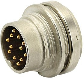 T 3262 000, Circular DIN Connectors 3P DIN PANEL MALE