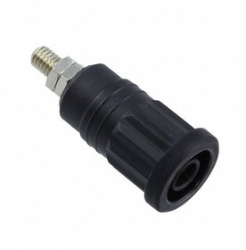 CT2243-0, Test Plugs &amp; Test Jacks 4mmSafetyJack,M4Stud Push-In, Black