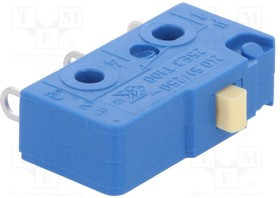 1050.0151, Микропереключатель SNAP ACTION, без рычага, SPDT, 2A/250ВAC