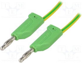 MFK151200-GNGE, Измерительный провод, 70ВDC, 33ВAC, 16А, с осевым гнездом 4м MFK151200-GNGE, Измерительный провод, 70ВDC, 33ВAC, 16А, с осевым гнездом 4м