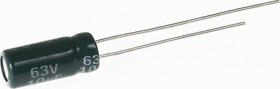 ECAP (К50-35), 10 мкФ, 63 В, 105°C, Конденсатор электролитический алюминиевый