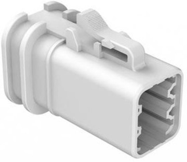 ATP06-6S-OMWHT, Automotive Connectors 6-Position Female Plug, Overmold Compatible, White