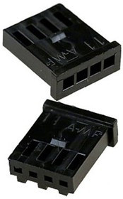 280359, 280359-0 розетка на кабель 1х4 контакта 2.54мм AMPMODU ModII