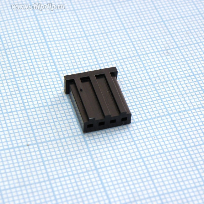 280359, 280359-0 розетка на кабель 1х4 контакта 2.54мм AMPMODU ModII 280359, 280359-0 розетка на кабель 1х4 контакта 2.54мм AMPMODU ModII