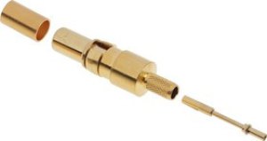 FMS002P102 / 1727040128, FMS Series, Male Crimp D-Sub Connector Coaxial Contact, Gold over Nickel Pin