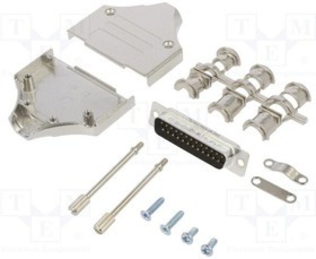 MHDM-25MSSL, Разъем D-Sub; PIN: 25; "папа"; прямой; пайка; на п