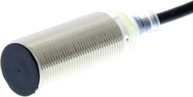 E2BM18KS05WPB12M, Датчик индуктивный, 10-30ВDC, М18, Подключение провод 2м, IP67