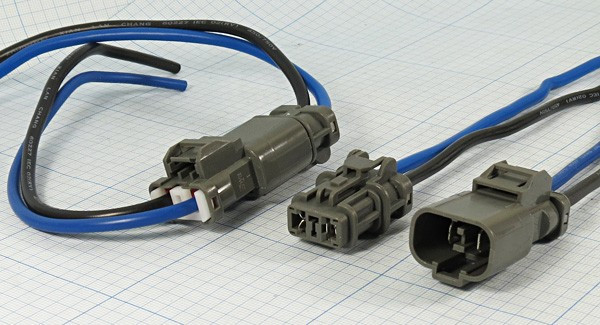 Разъем автомобильный DJ7021-6,5-11/21 розетка-вилка, контакты 2C, монтаж , L-150мм, DJ7021-6.5-2