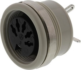 MAB 3 Pole Din Socket, DIN 41524, 4A, 34 V ac/dc IP30, Screw Lock, Female, Panel Mount