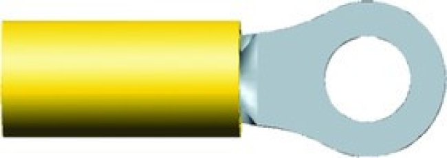 2-34854-1, PLASTI-GRIP Insulated Ring Terminal, M5 Stud Size, 2.6mm² to 6.6mm² Wire Size, Yellow
