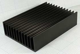 Радиатор охлаждения 200x140x 49, F57, Al, черный, BLA289-200