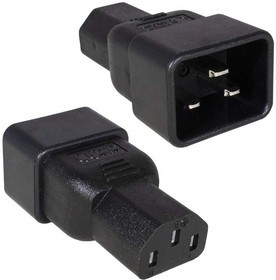 AC-011, Переходник IEC320 C13-C20, 3-х полюсной, 250 В, прямой