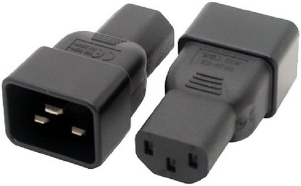 AC-011, Переходник IEC320 C13-C20, 3-х полюсной, 250 В, прямой