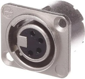 NC4FD-LX-0, XLR Connectors 4P F RECEPT DLX SOLDER W/O LATCH