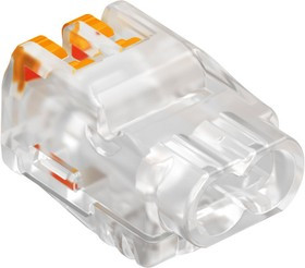 2054450, Клемма OBO универсальная пружинная c зажимом 2x2,5mm2, прозрачная