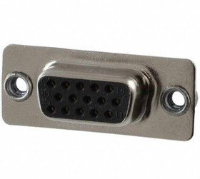780-M15-203L011, D-Sub High Density Connectors IP67,15P HD FEM SCUP NI W/CLINCH NUT 1