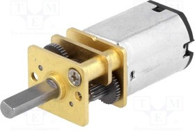 POLOLU-2360, Двигатель: DC, с редуктором, LP, 6ВDC, 360мА, Ось: D профиль, 75: 1