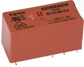 9-1393239-5 (RT314012), Реле 1 переключ. 12VDC, 16A/250VAC SPDT